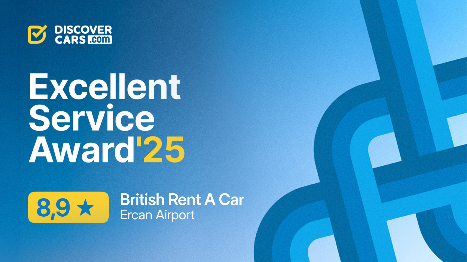 discovercars.com'dan Kusursuz Hizmet Ödülü