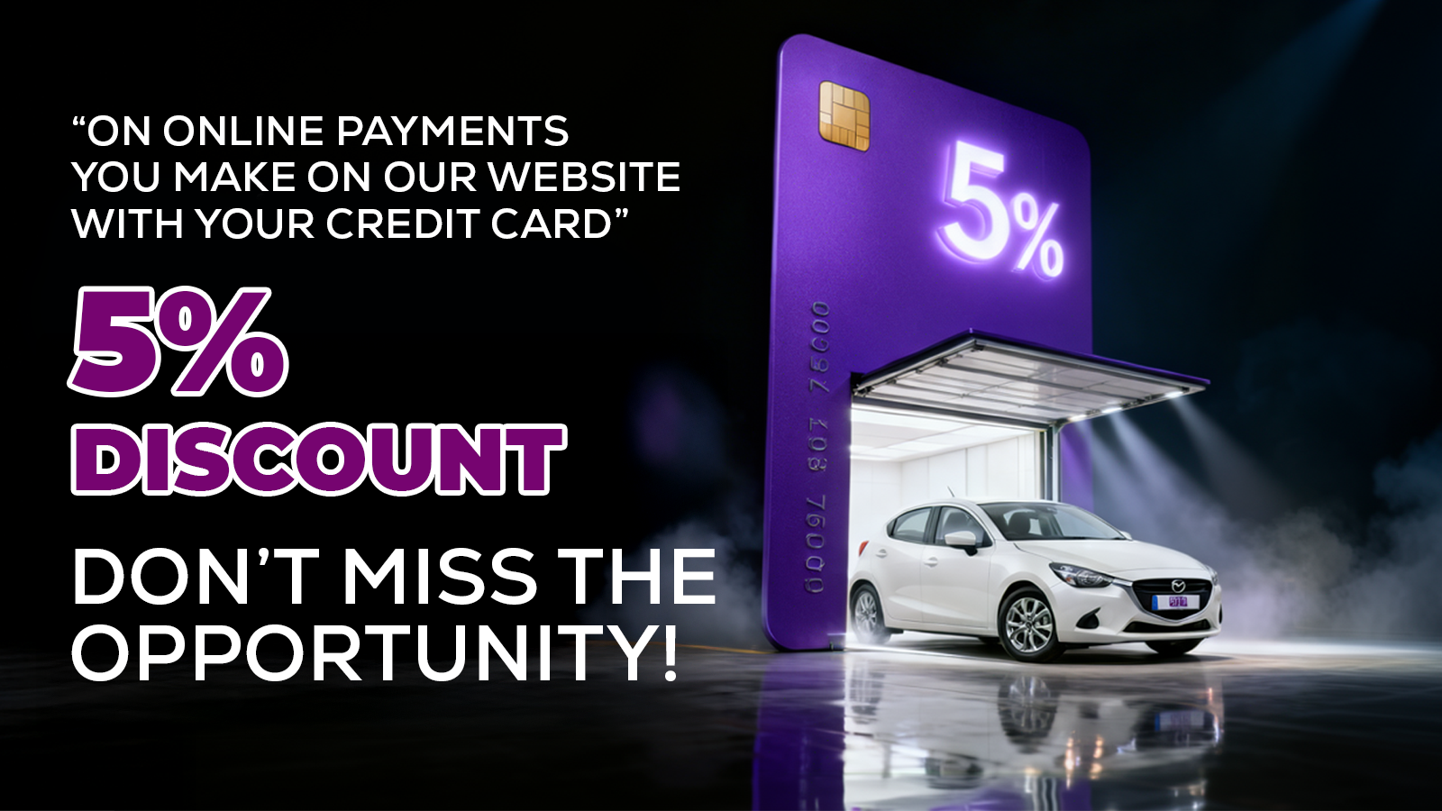 5% Off via Credit Card!